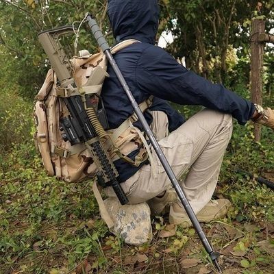 Tactical Hiking Stick w/ Integrated Survival Kit